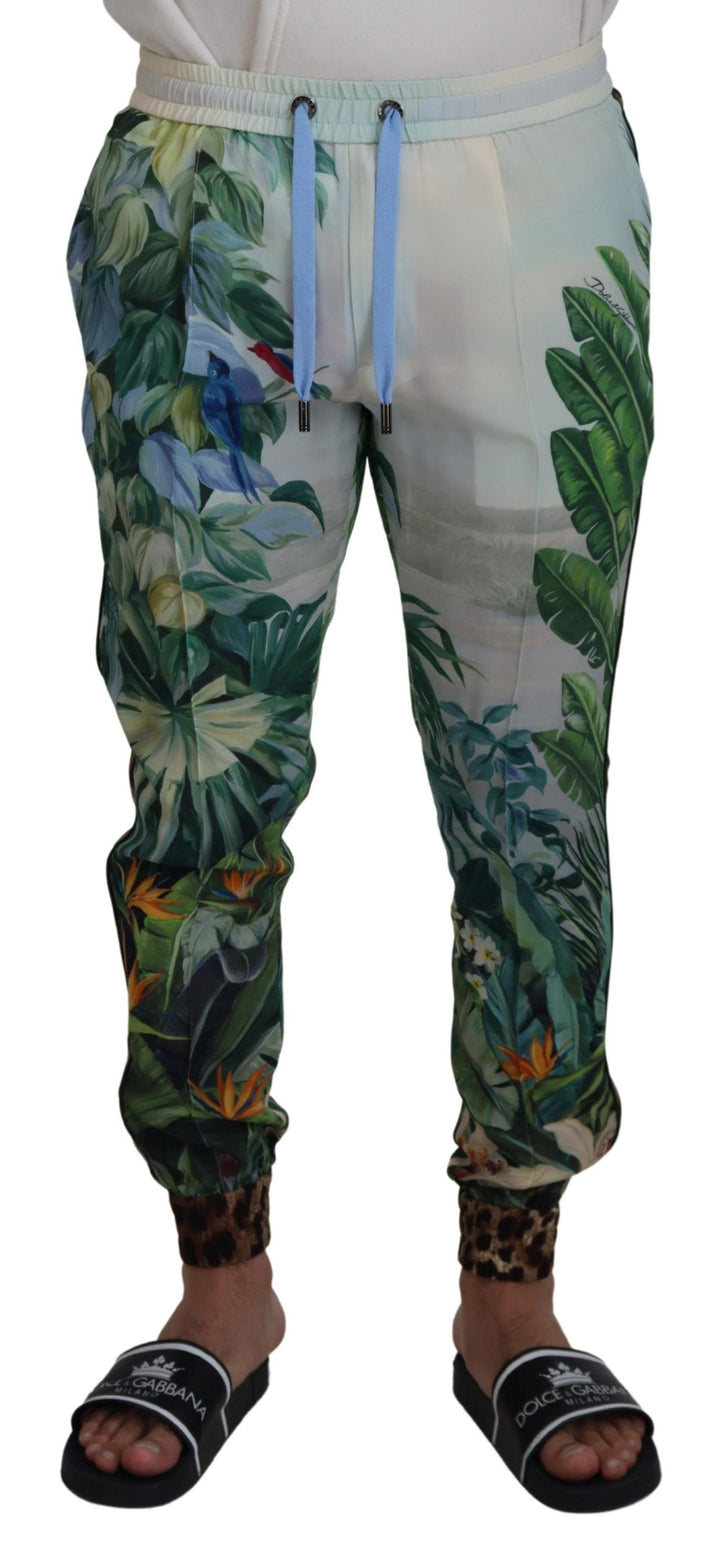 Dolce & Gabbana Multicolor Silk Statement Pants