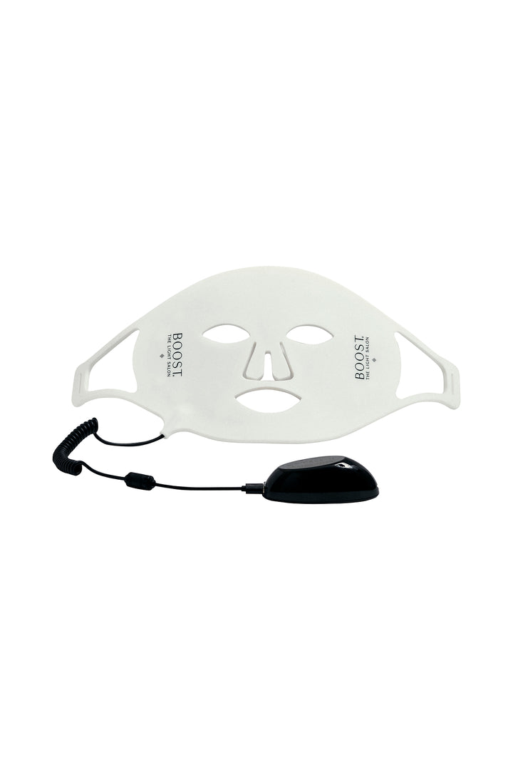 led face mask in eco-leather for ergonomic and adjustable facial treatment-0