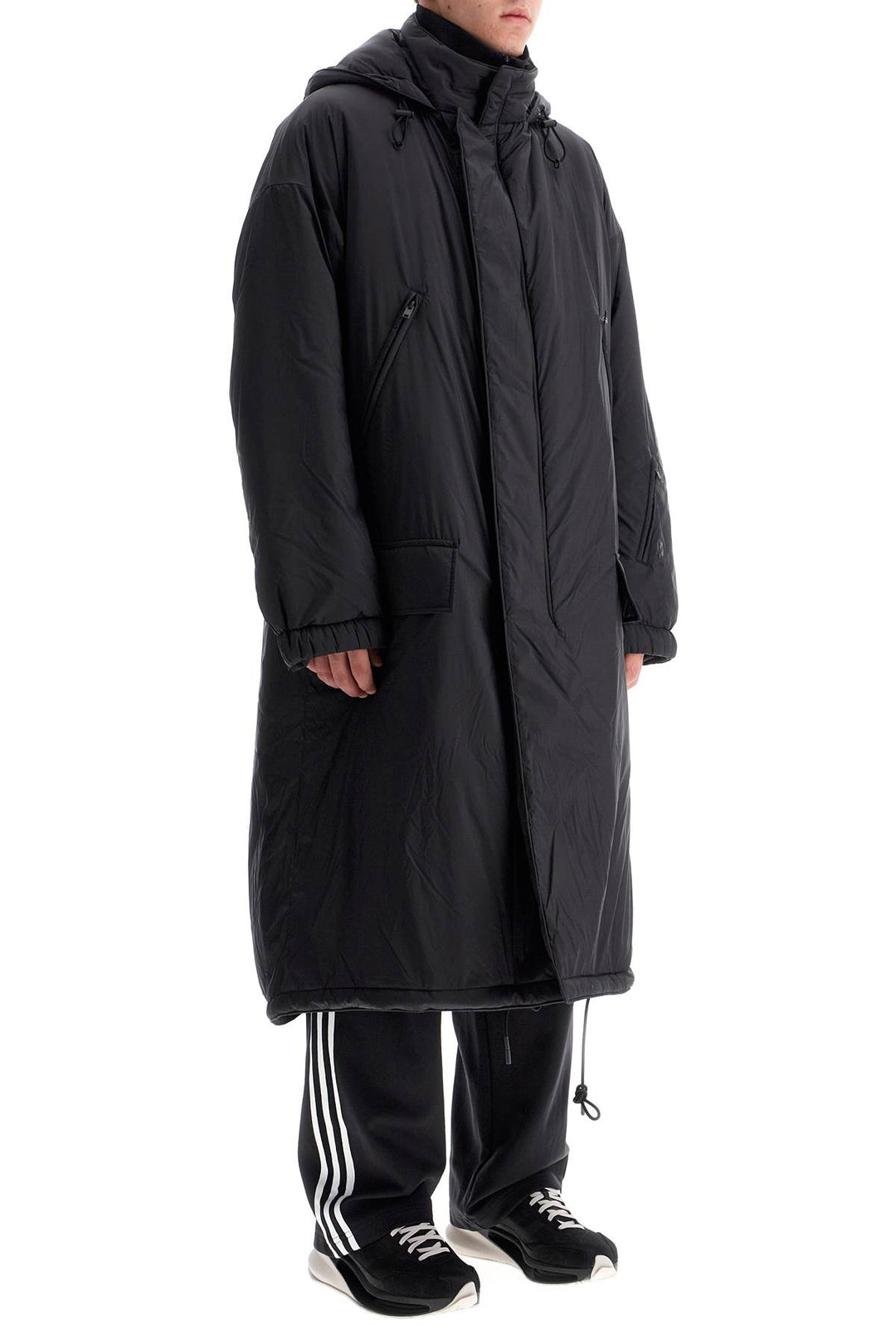 long padded nylon parka coat-1