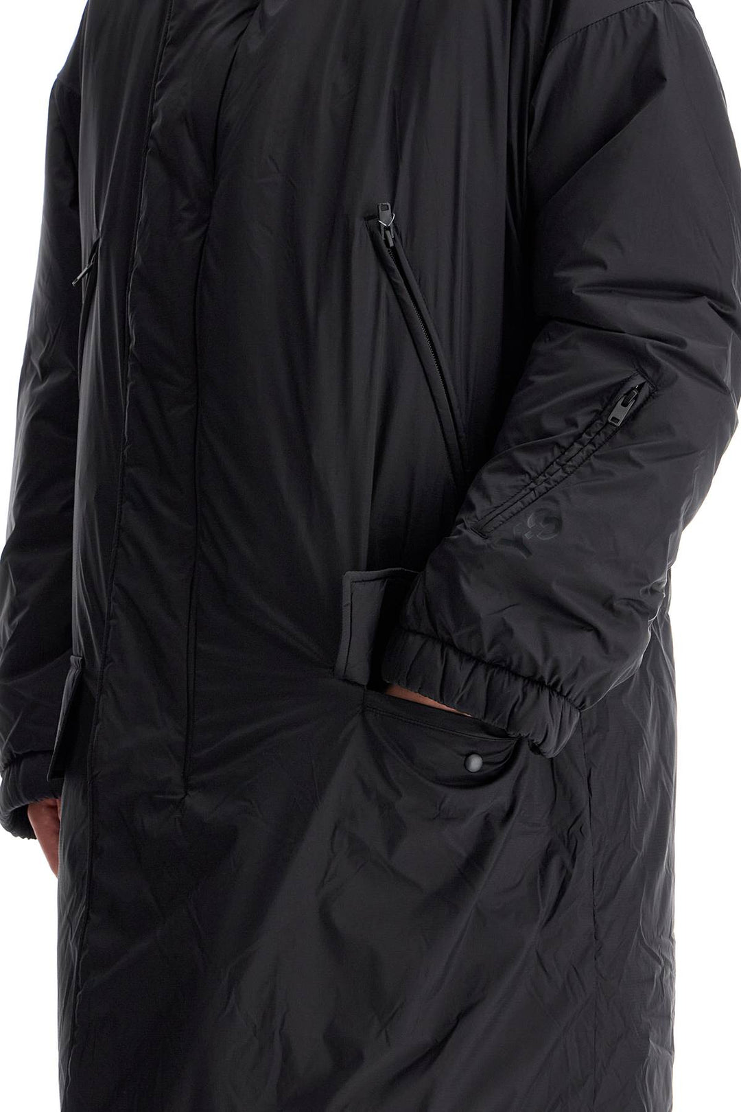 long padded nylon parka coat-3