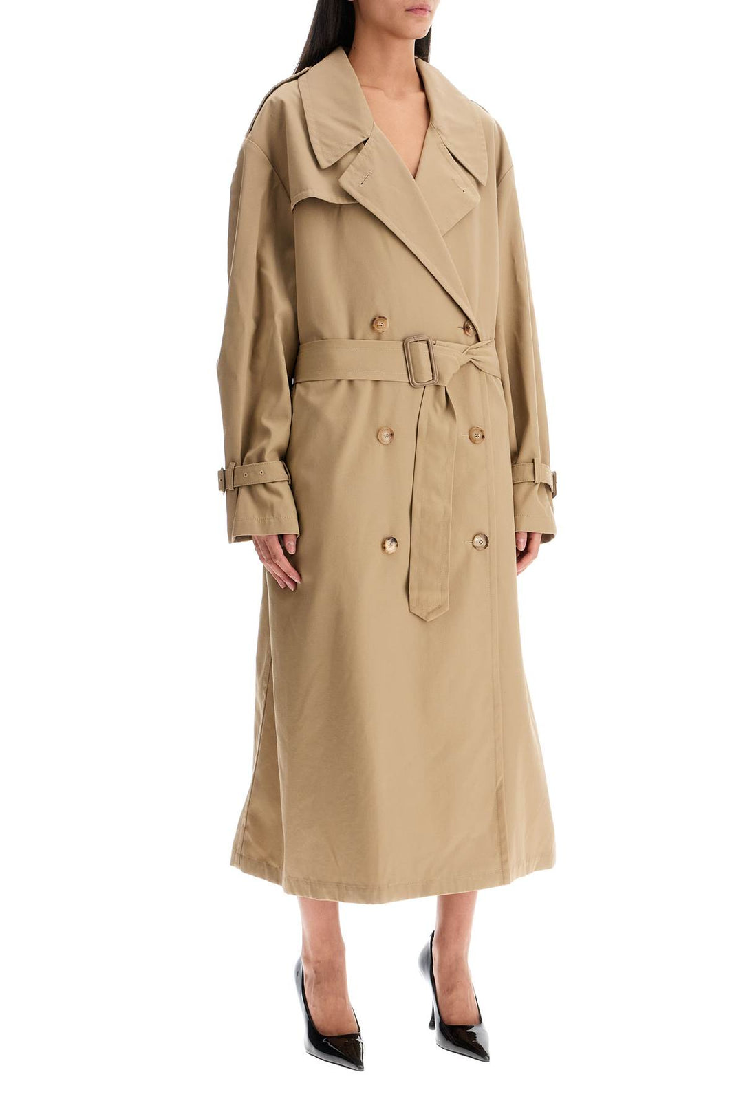 double-breasted trench coat with-1