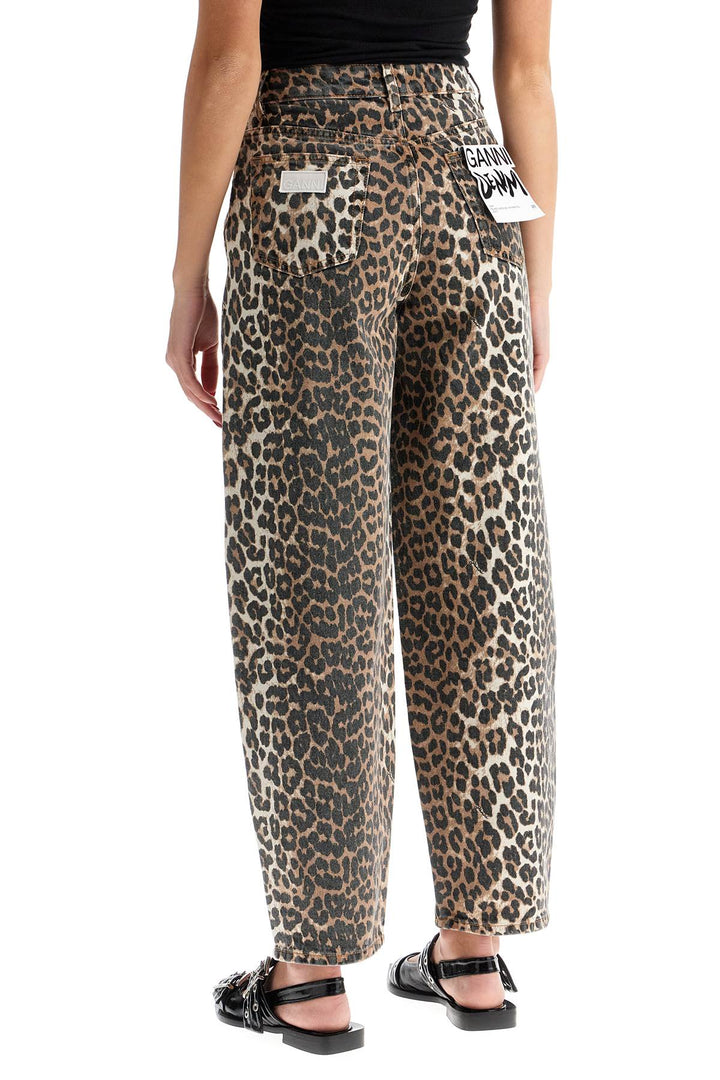 leopard print barrel jeans-2