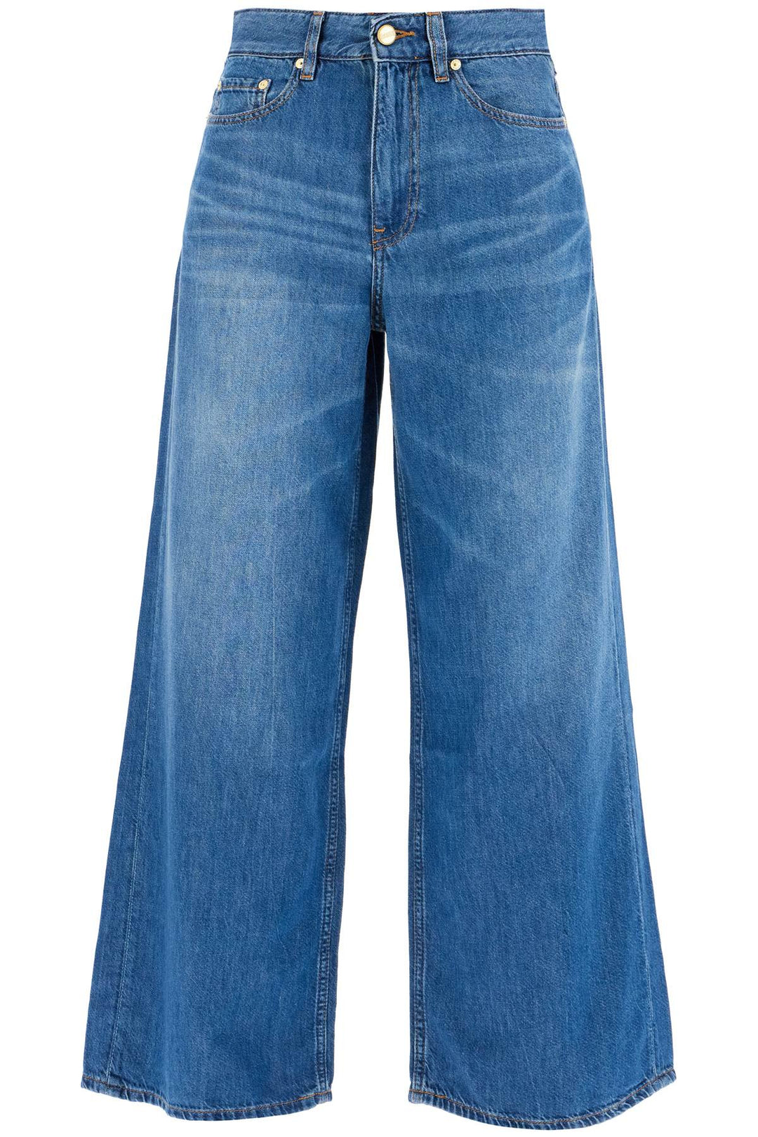 lightweight denim wide leg jeans-0