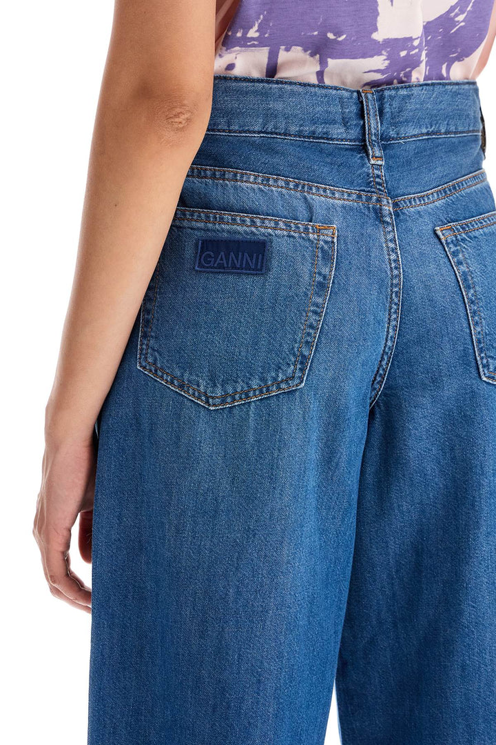 lightweight denim wide leg jeans-3