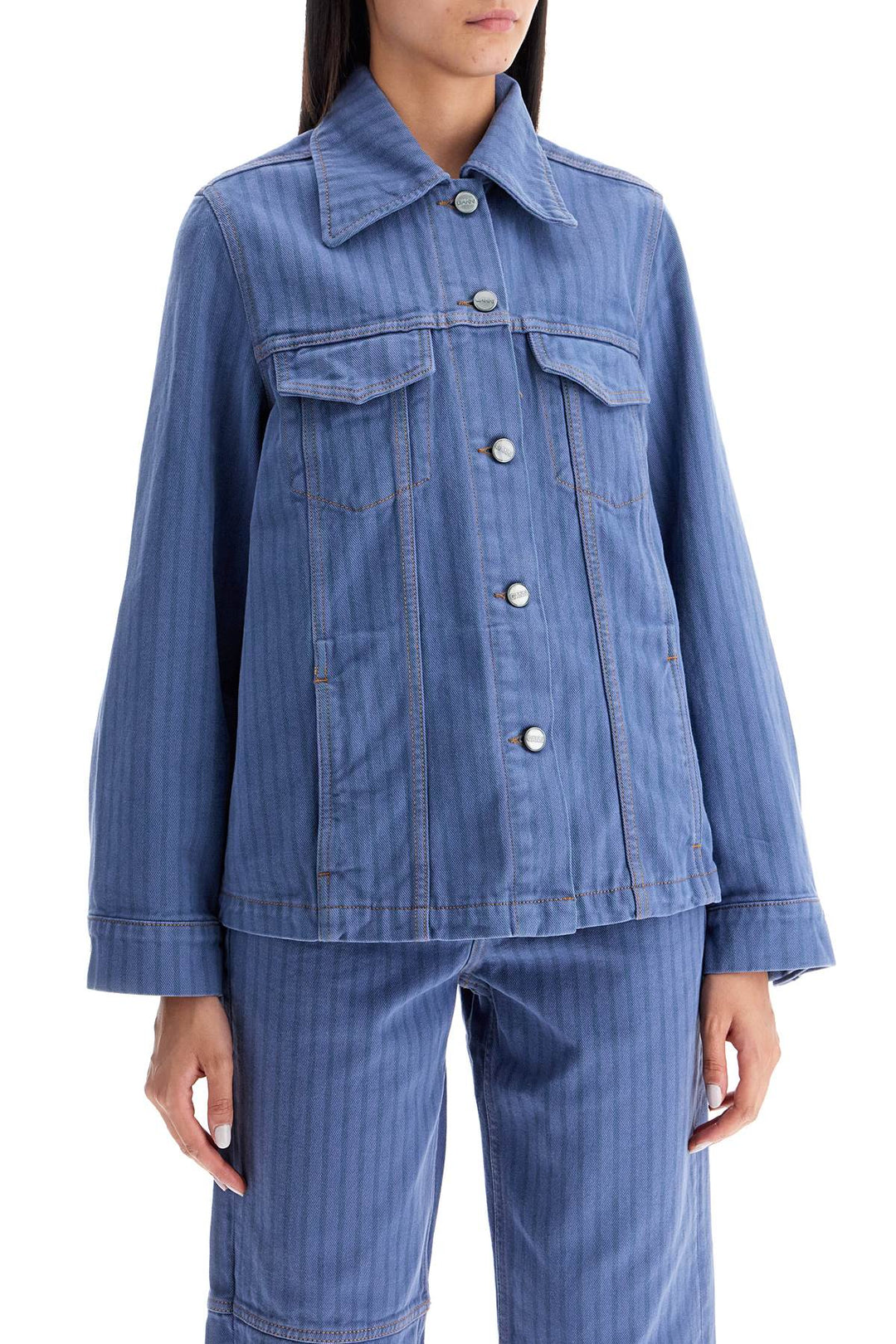 "striped overdyed denim jacket-1