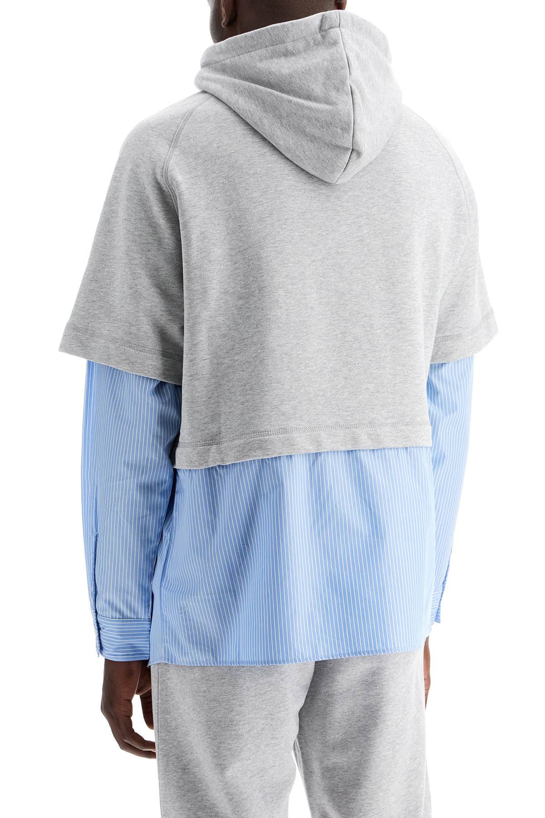 hybrid sweatshirt with shirt bottom-2