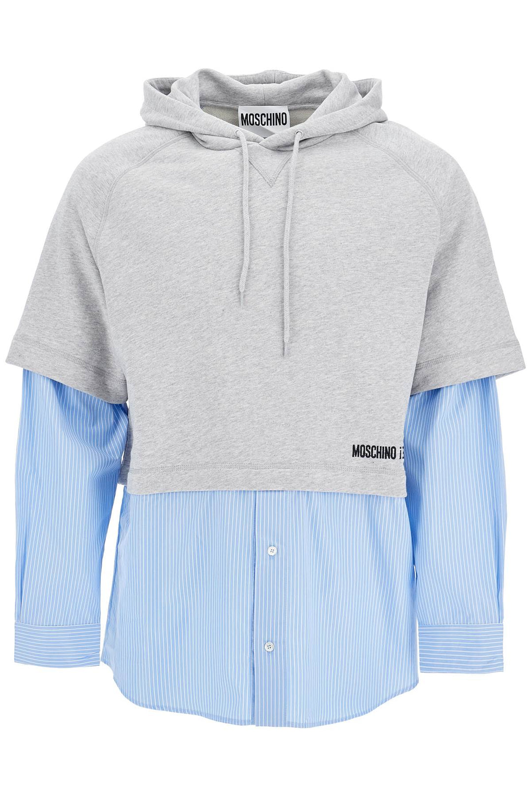 hybrid sweatshirt with shirt bottom-0