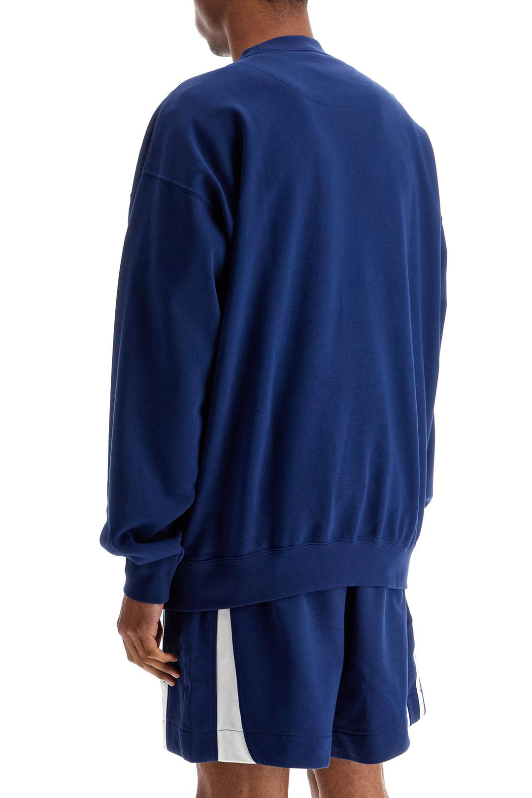 blue cotton crewneck sweatshirt for men-2