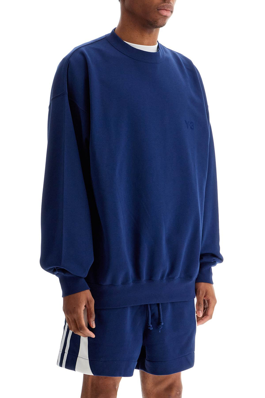 blue cotton crewneck sweatshirt for men-1