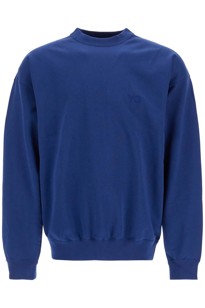 blue cotton crewneck sweatshirt for men-0