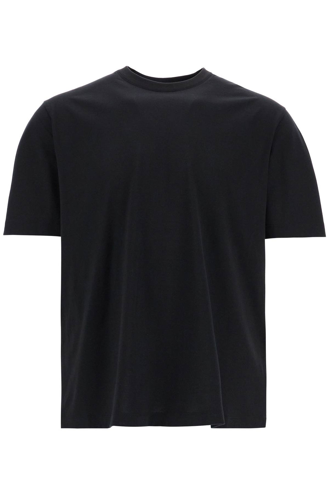 black logo cotton t-shirt-0