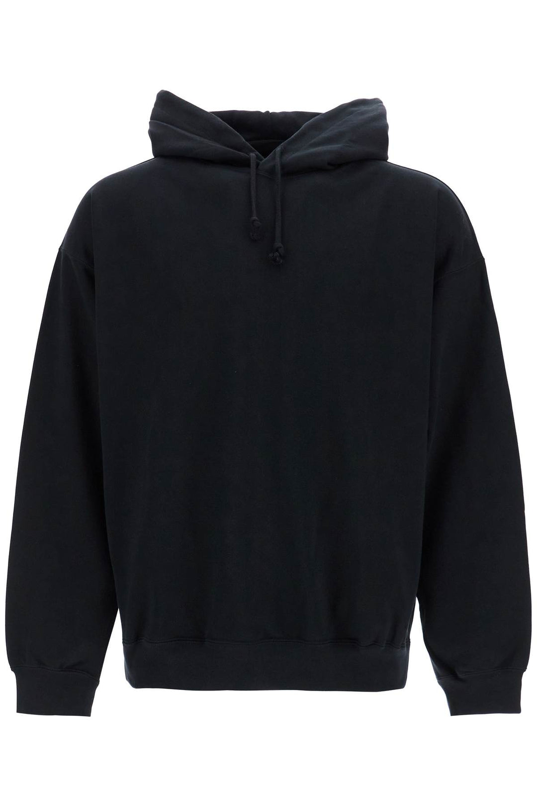 black cotton hoodie with gfx print-0