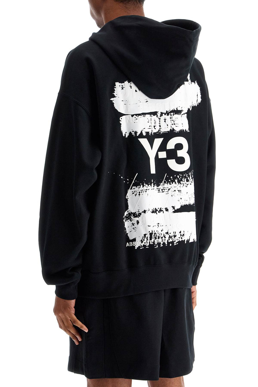 black cotton hoodie with gfx print-2