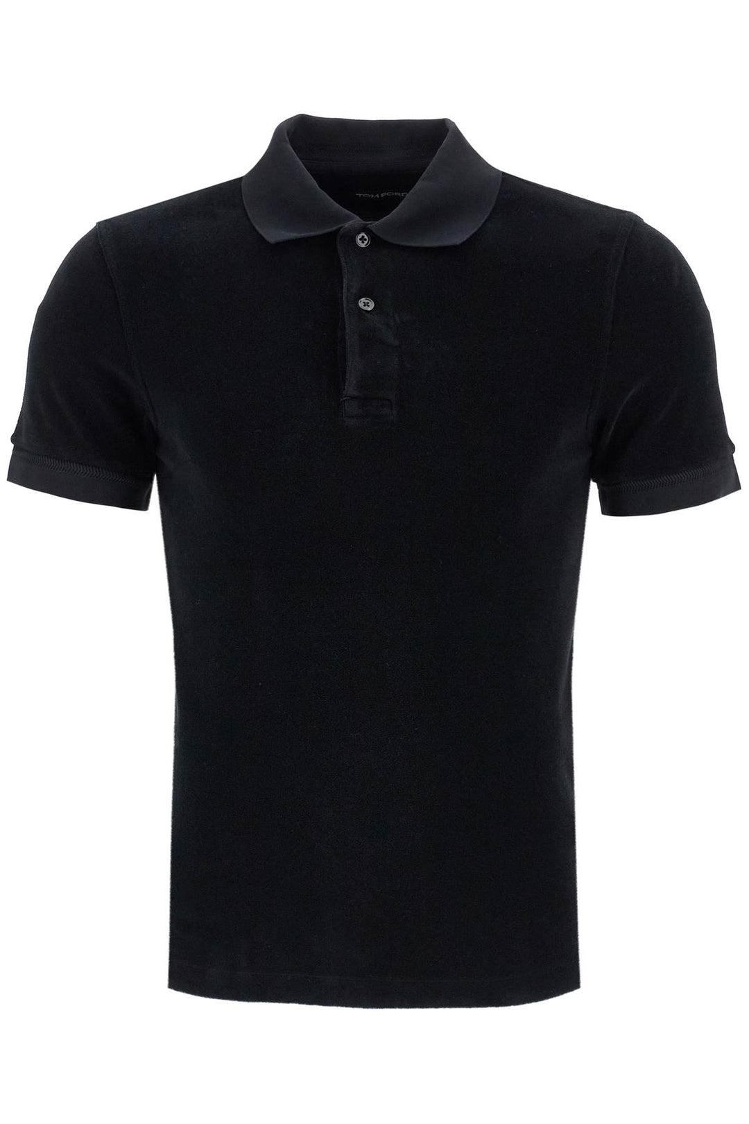 black cotton solid polo-0