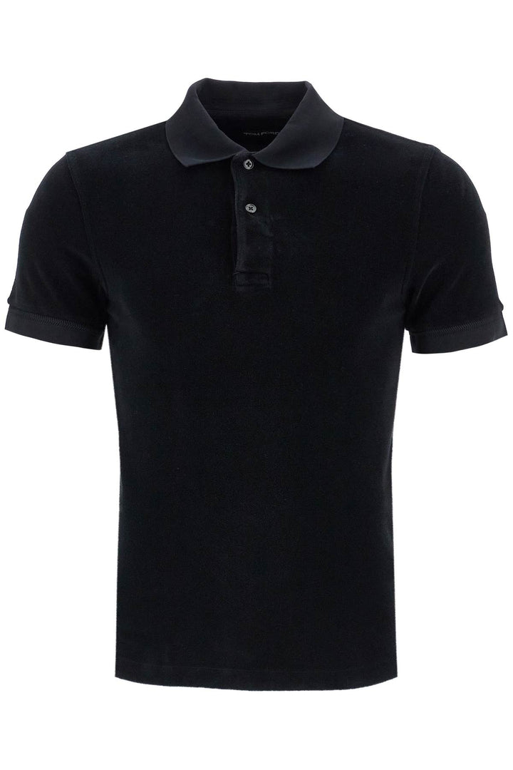 black cotton solid polo-0