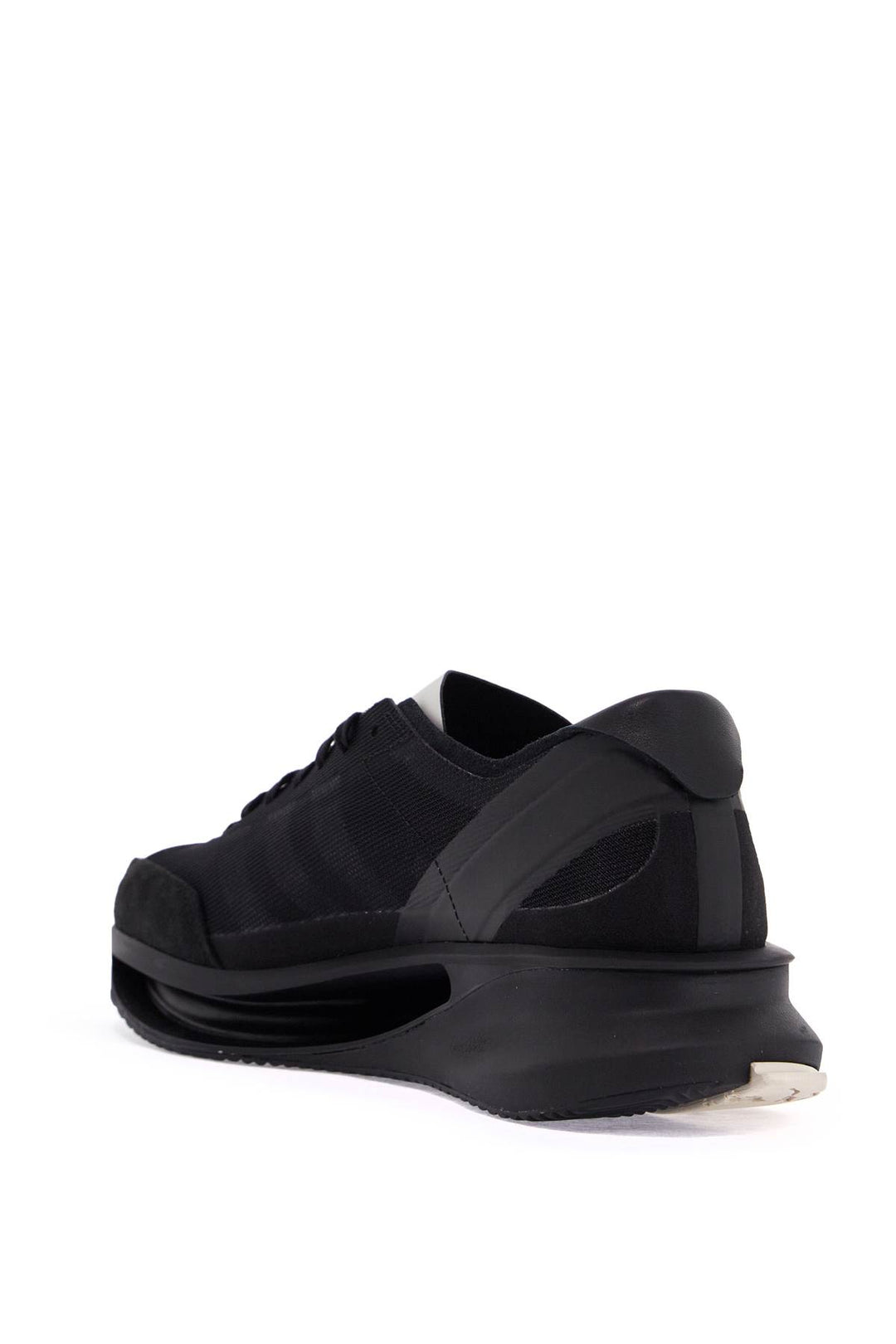 s-gendo run black fabric and leather running sneakers-2