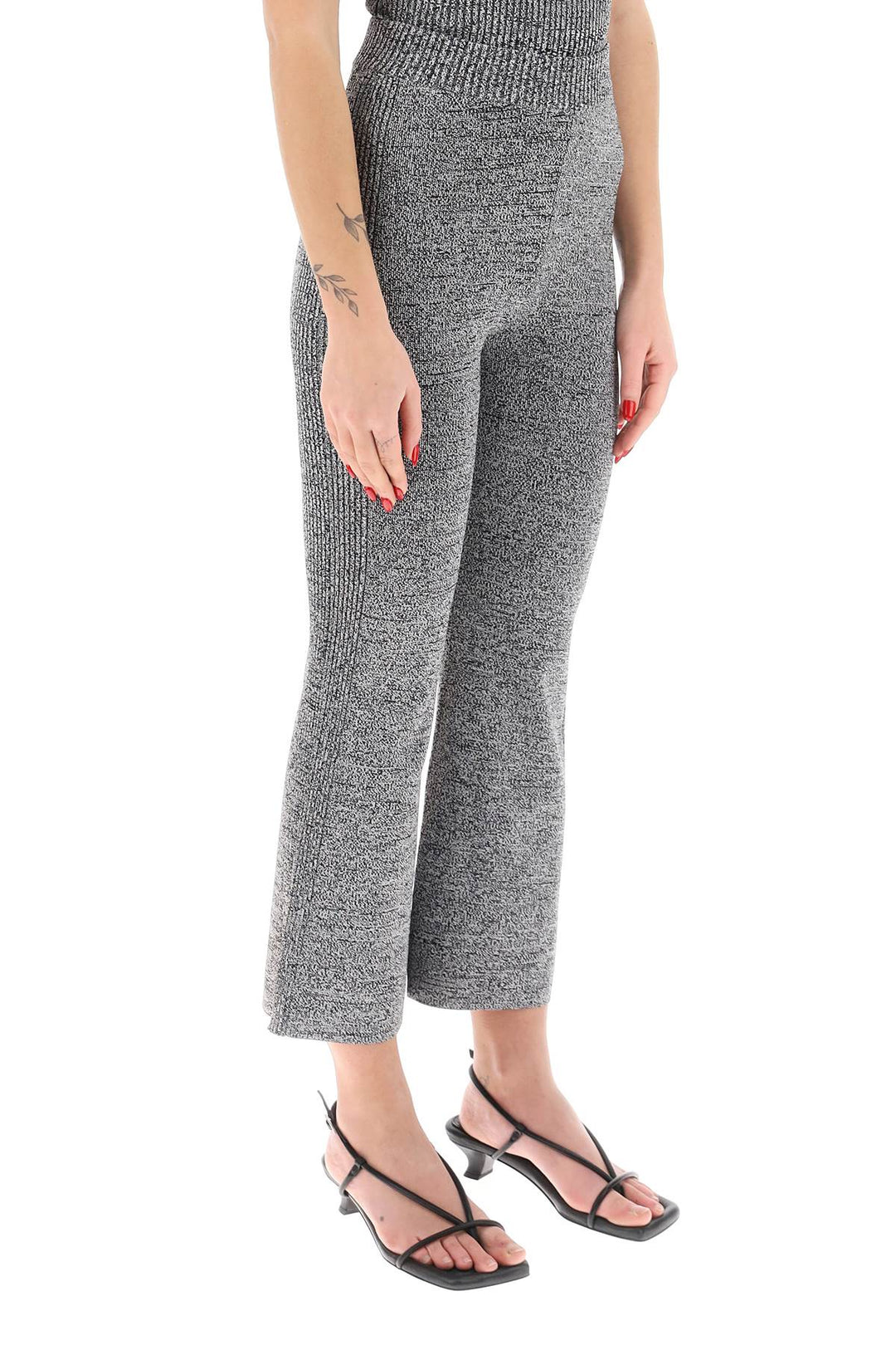 stretch knit cropped pants-1