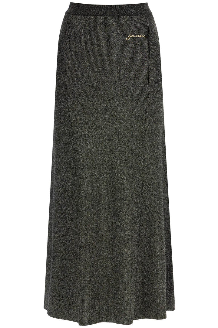 long lurex knit skirt-0