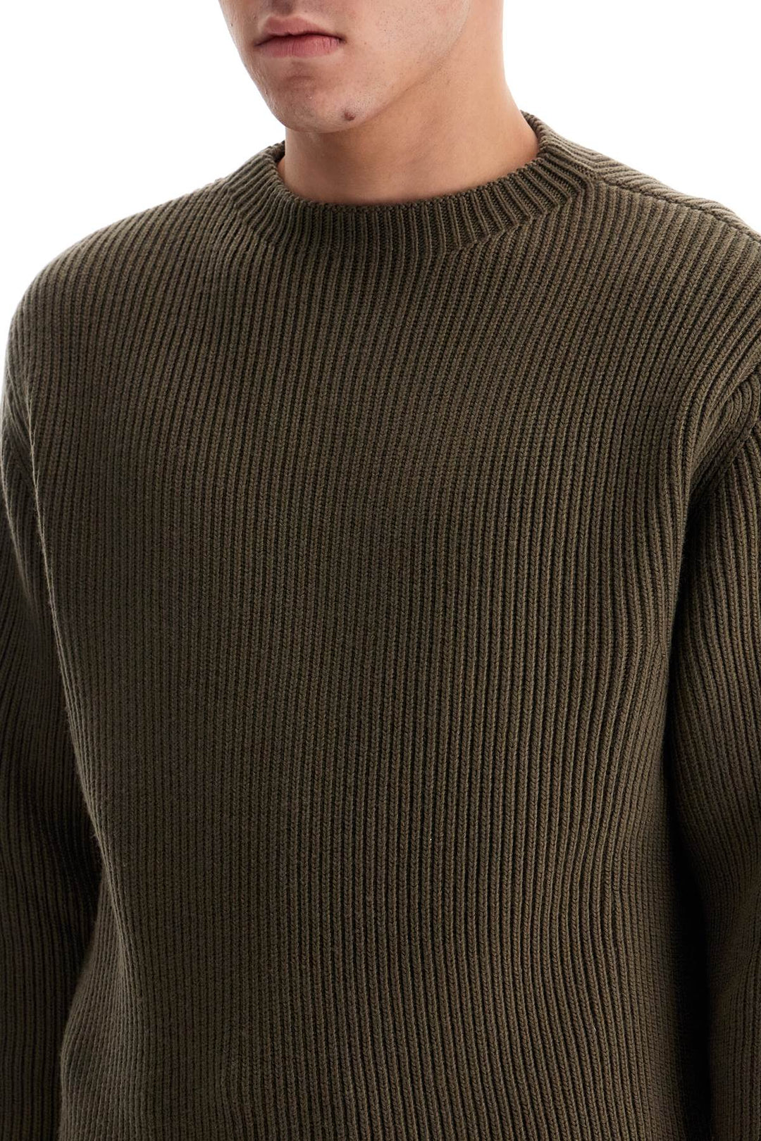 ribbed wool pullover sweater-3