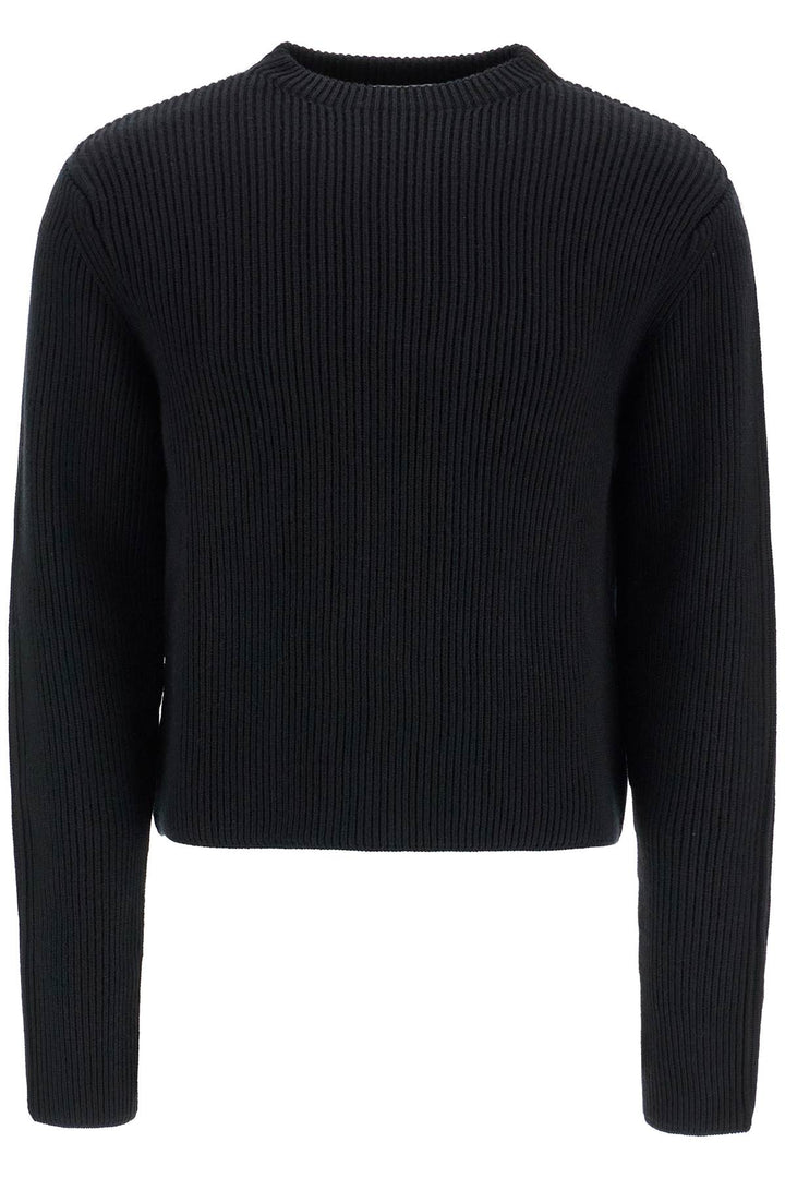 ribbed wool pullover sweater-0