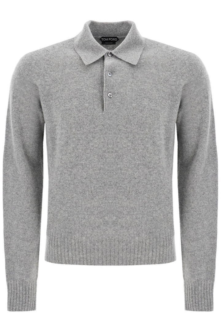 cashmere polo-style pullover-0