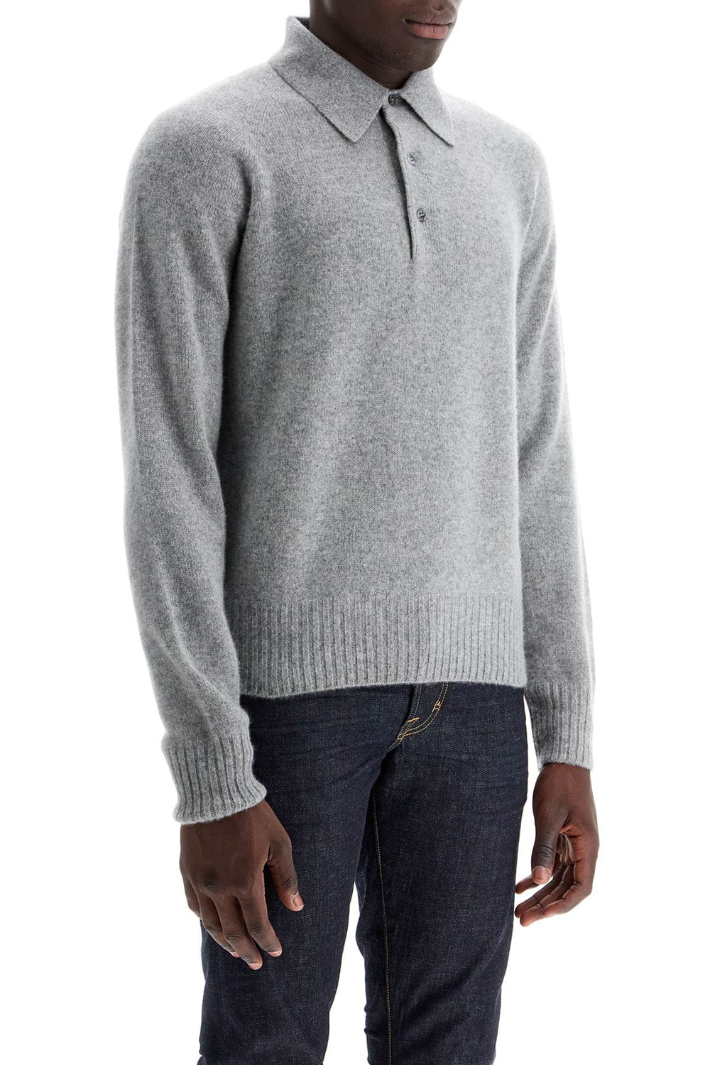 cashmere polo-style pullover-1