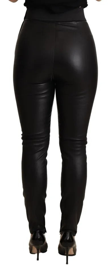 Black Skinny Leggings Leather Pants