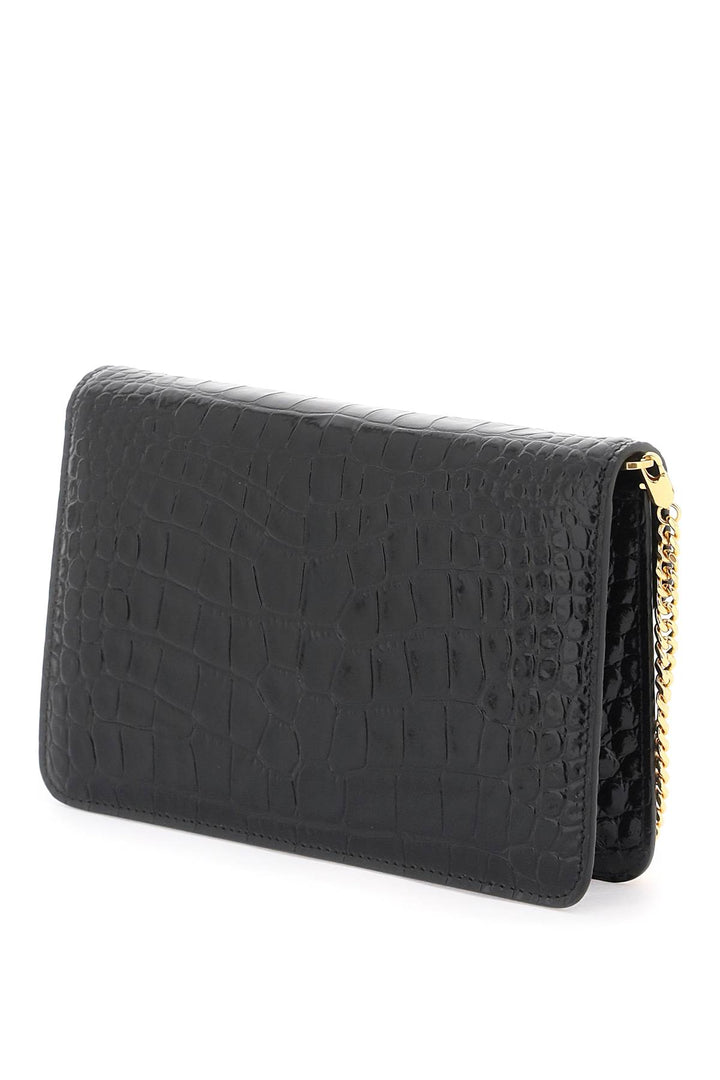 whitney crocodile print shoulder bag.-1