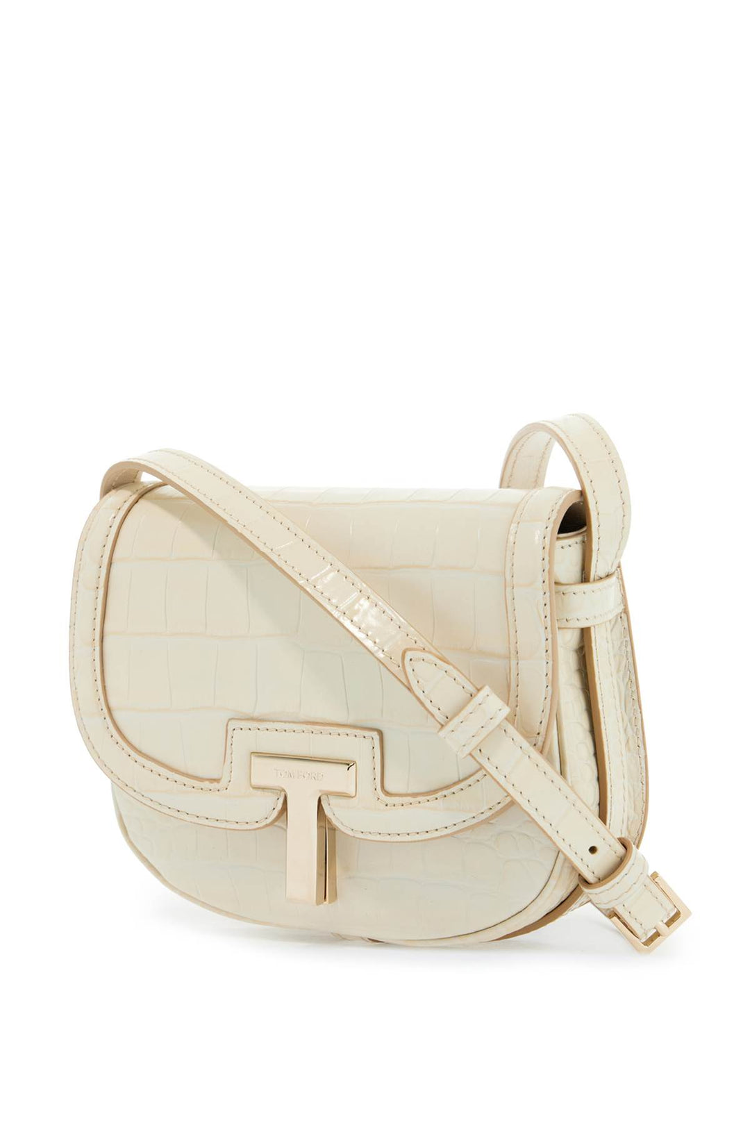 mini shoulder bag crocodile ivory with adjustable strap-2