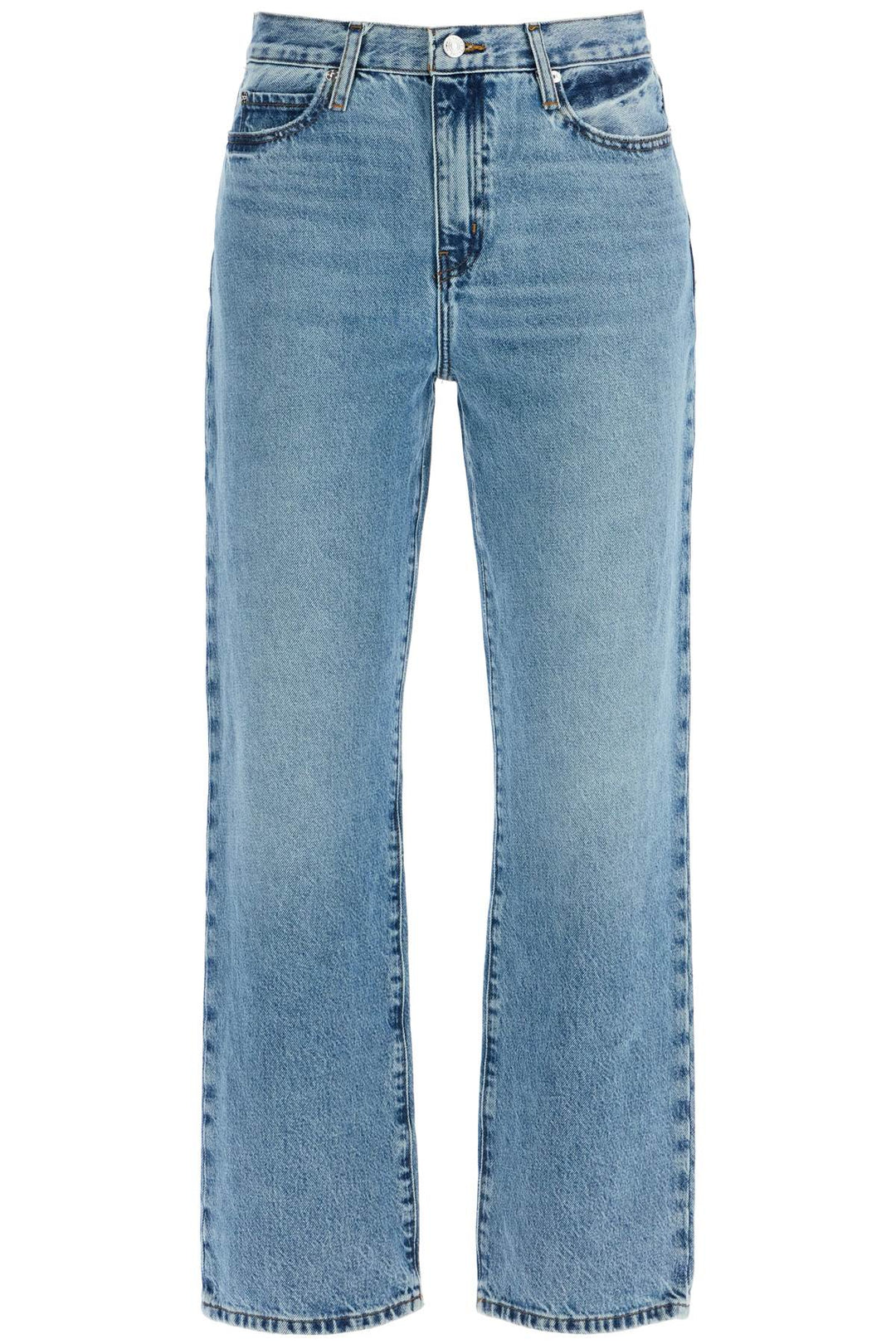 light blue high-waisted straight ankle jeans le jane-0