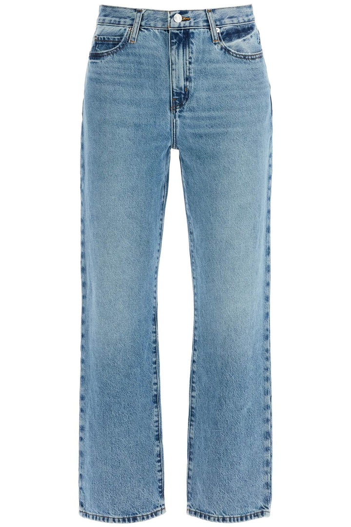 light blue high-waisted straight ankle jeans le jane-0