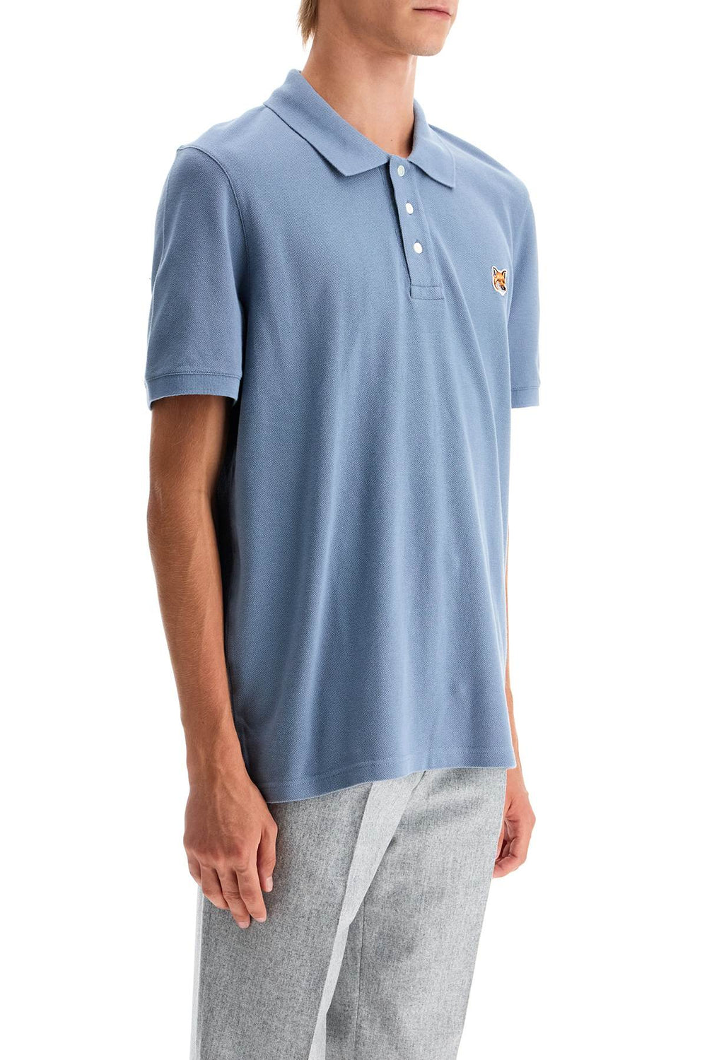 "regular fit fox head polo shirt-1