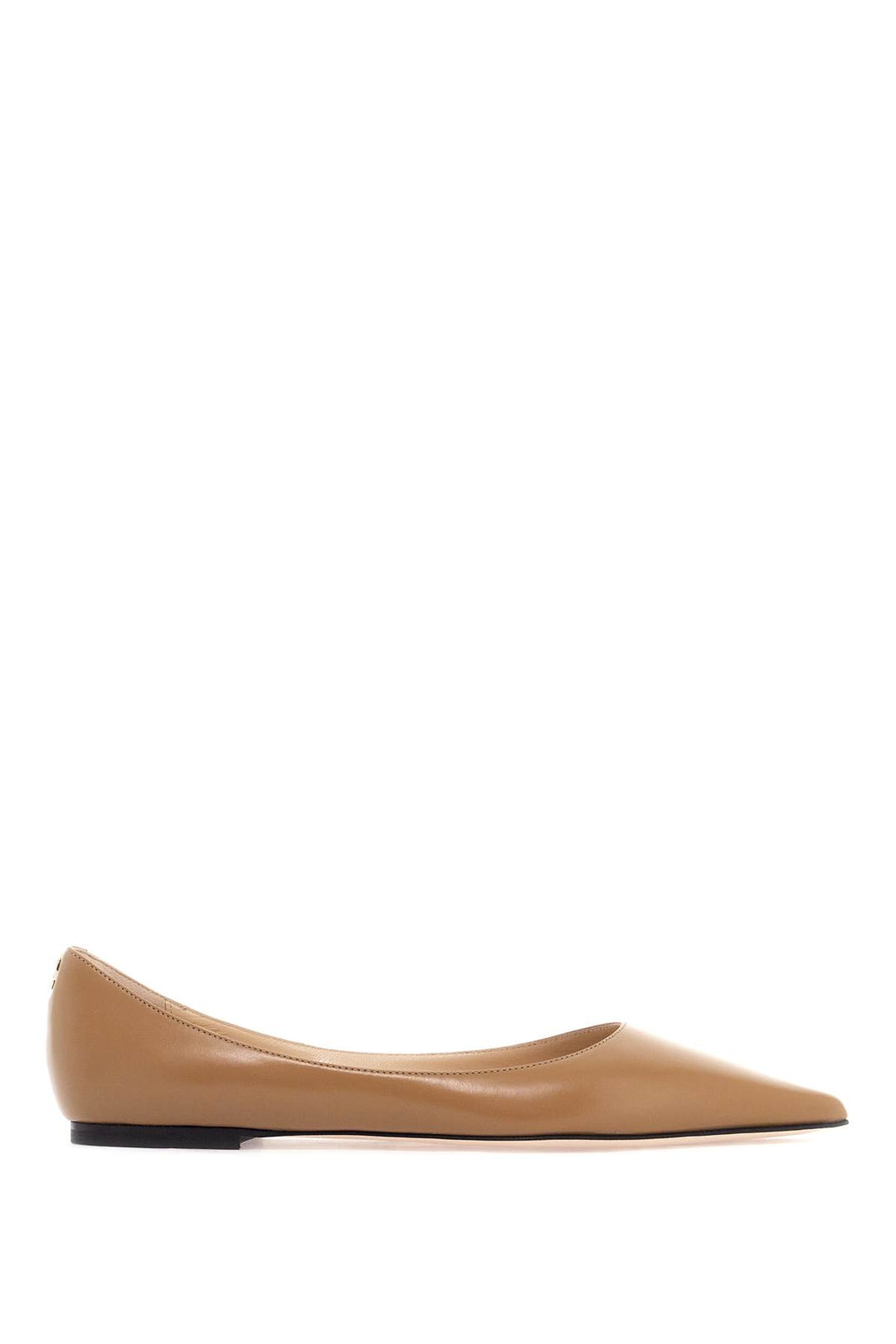 smooth leather love ballerina flats-0