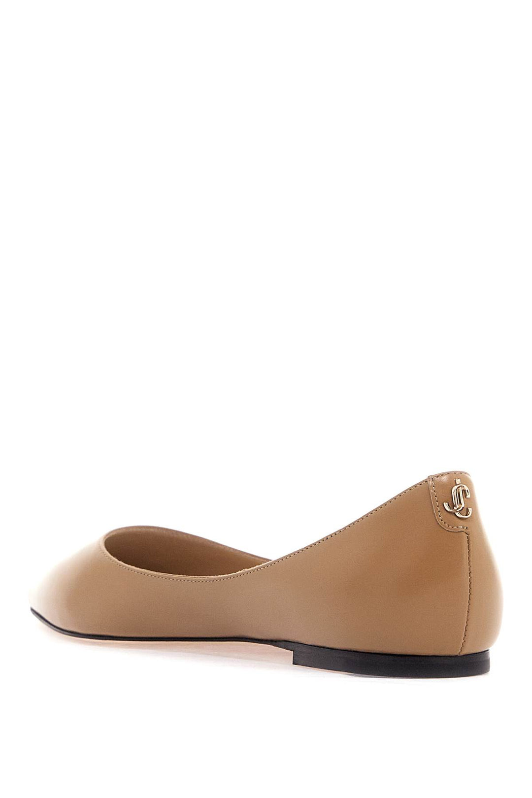 smooth leather love ballerina flats-2