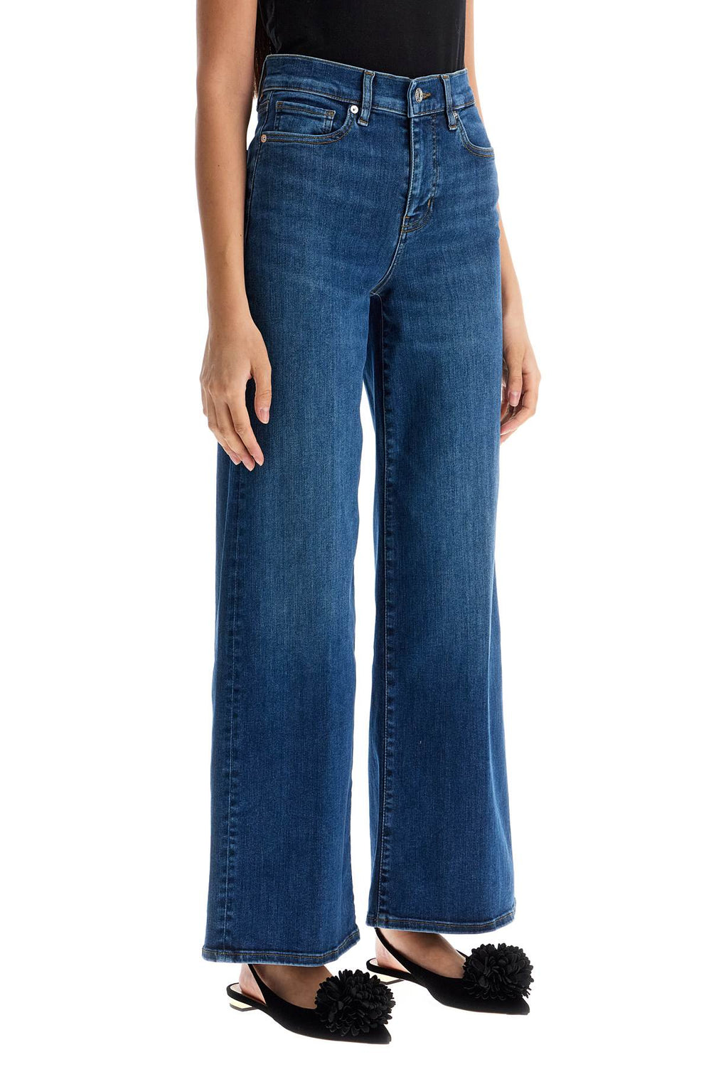 'le slim palazzo' cropped jeans-1