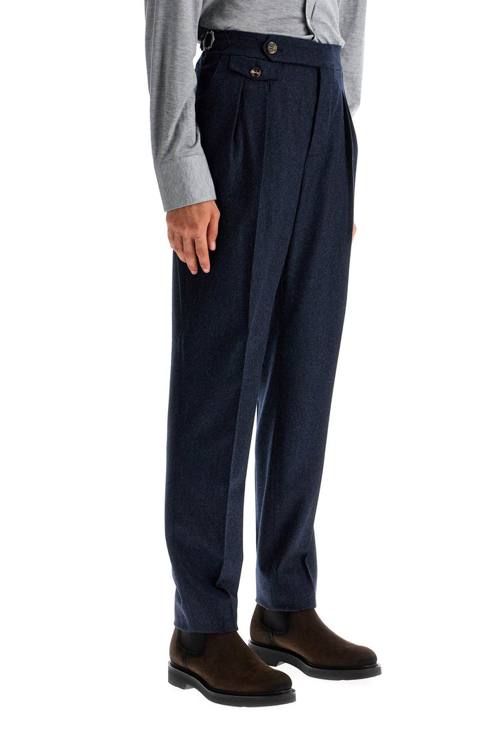 tailored fit flannel pants-1