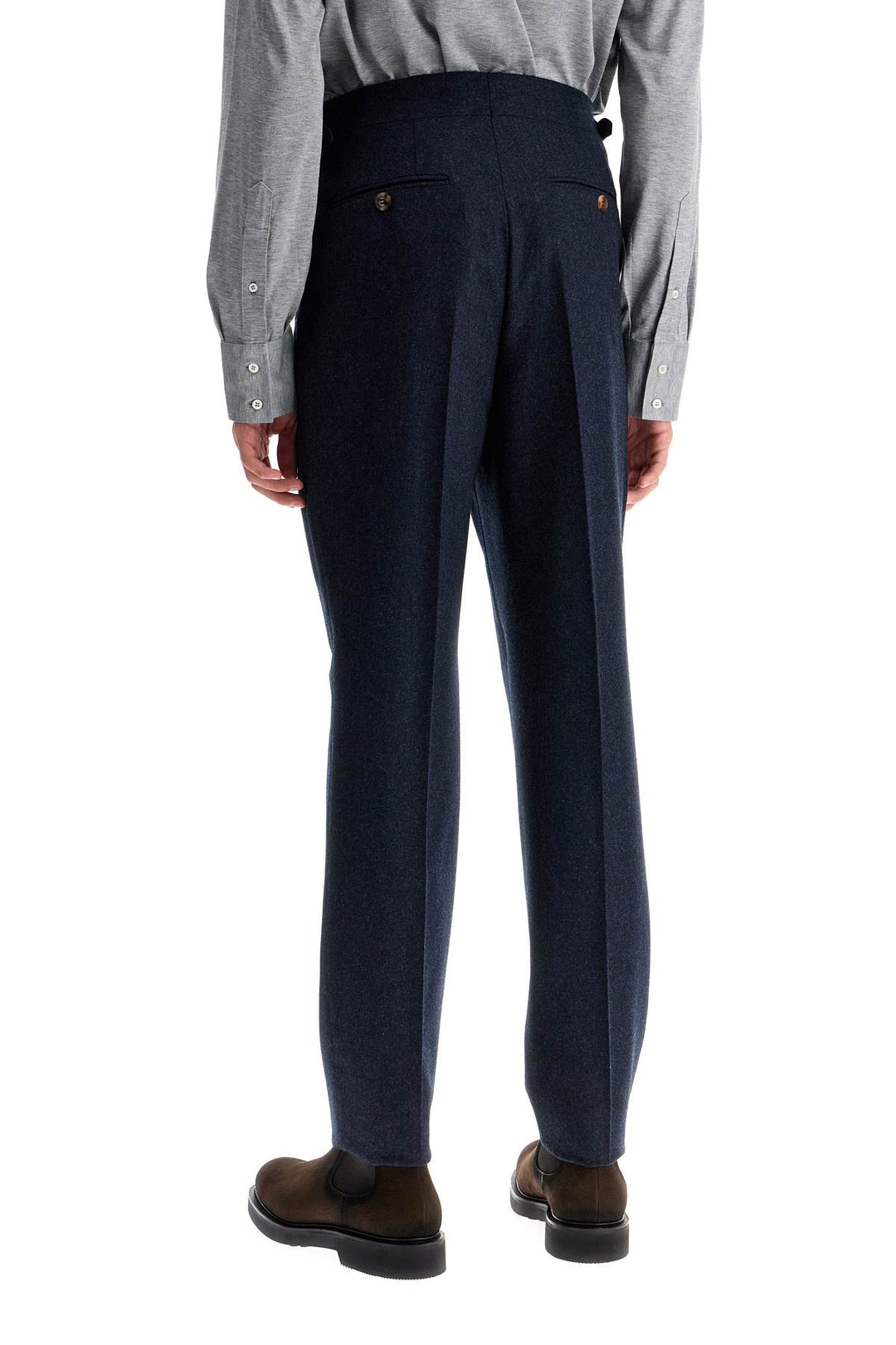 tailored fit flannel pants-2