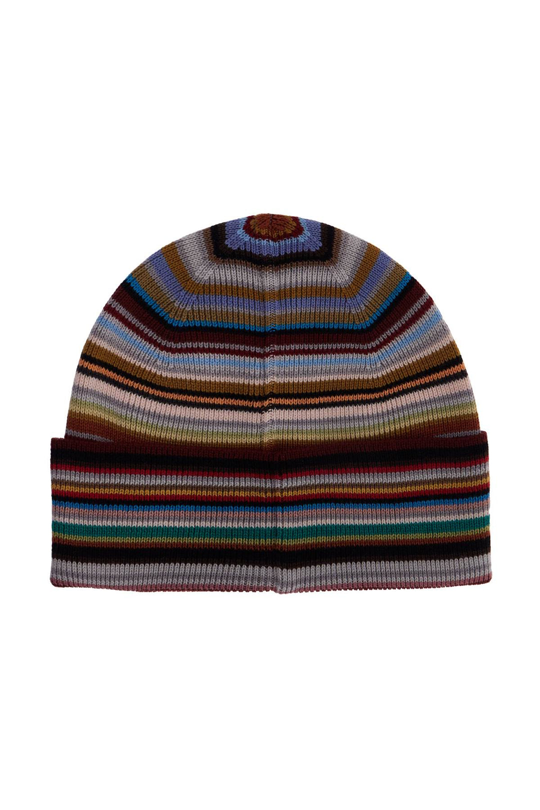 signature stripe virgin wool beanie hat-1