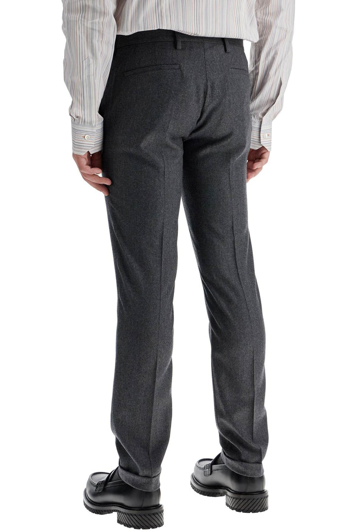 slim fit flannel trousers in eight-2