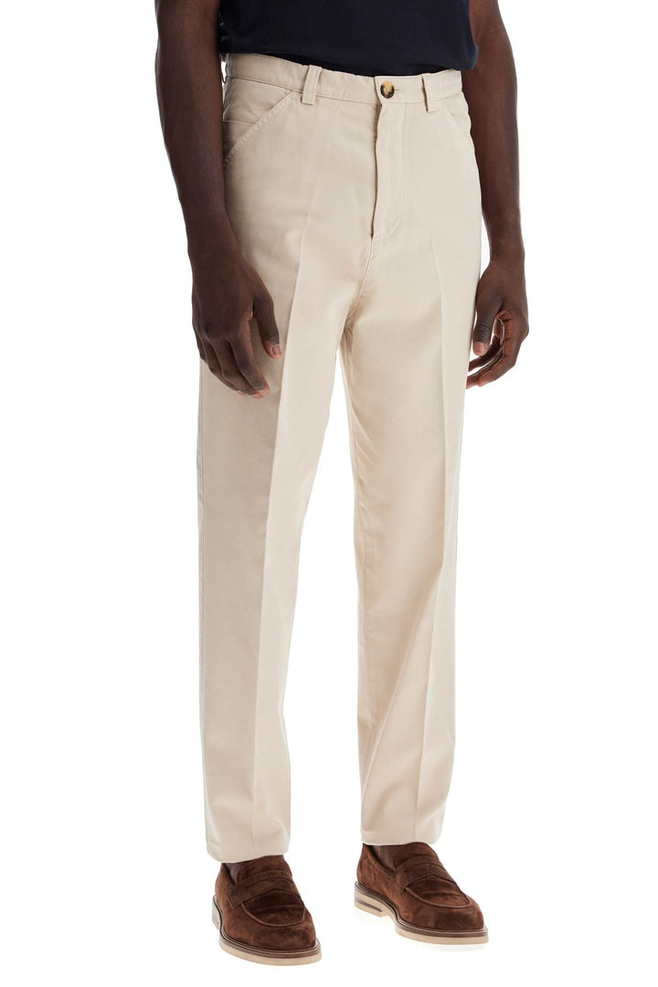 twill gabardine trousers with garment-1