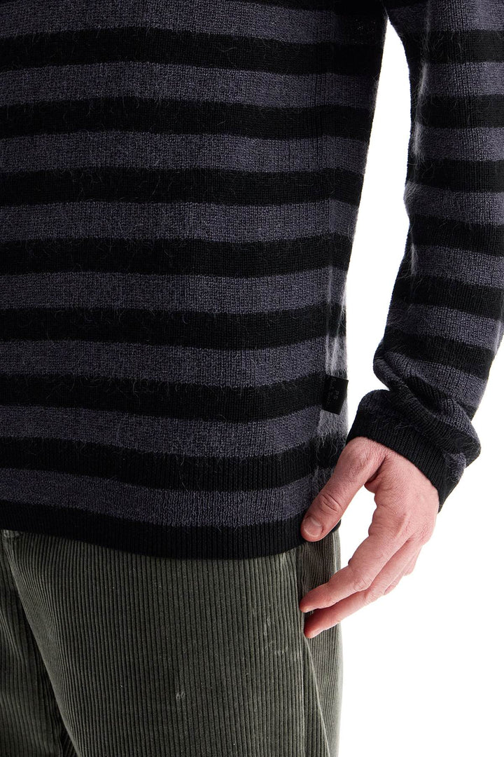 striped wool and mohair blend pullover-3