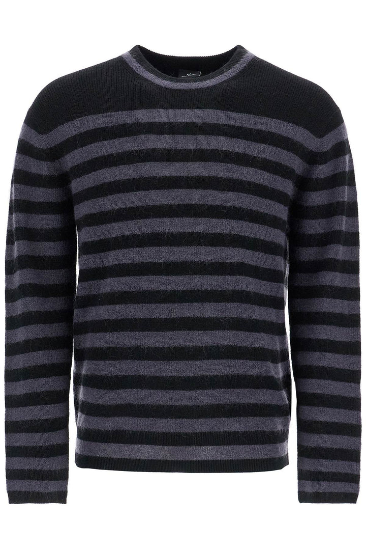 striped wool and mohair blend pullover-0