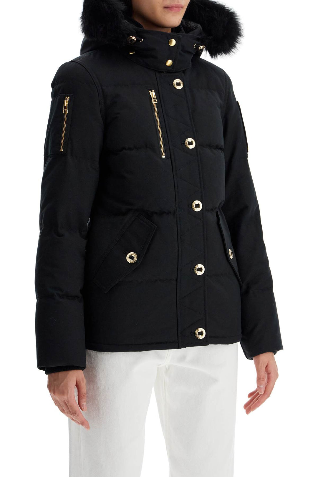 "3q canvas down jacket with shear-1