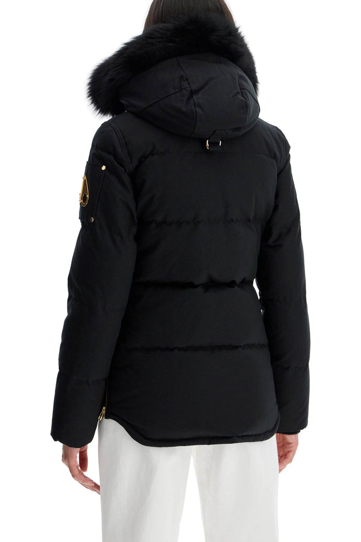 "3q canvas down jacket with shear-2