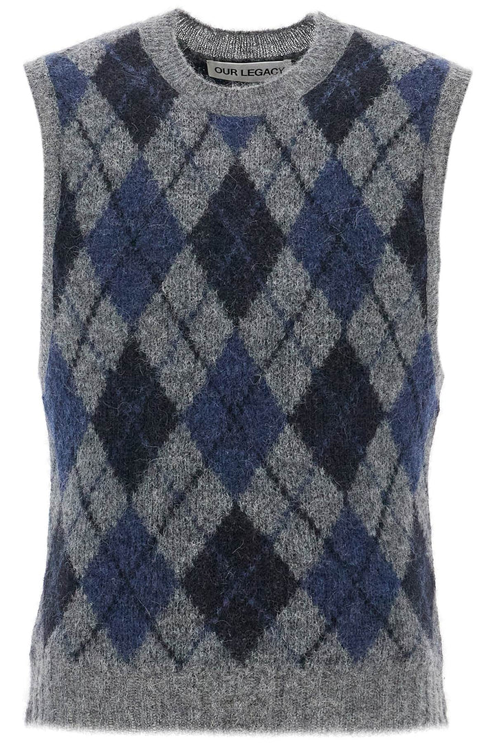 soft duke argyle formal knit vest-0