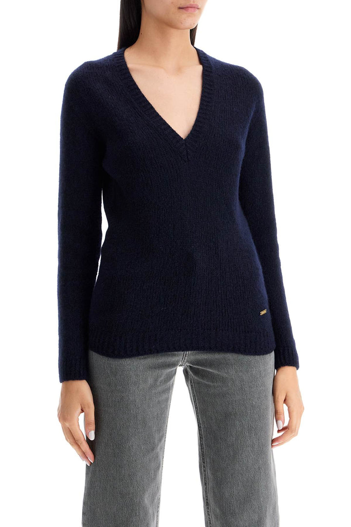 regular fit v-neck pullover sweater.-1