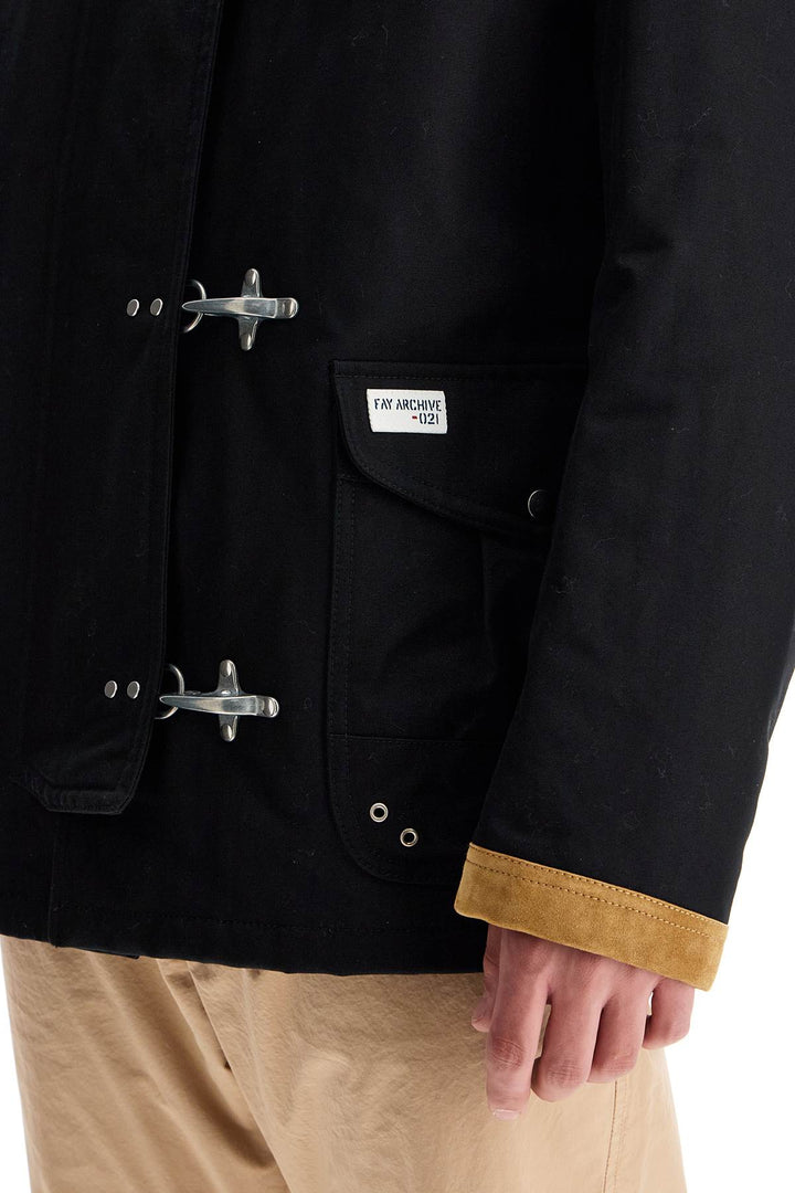 "4-hook canvas jacket with classic-3