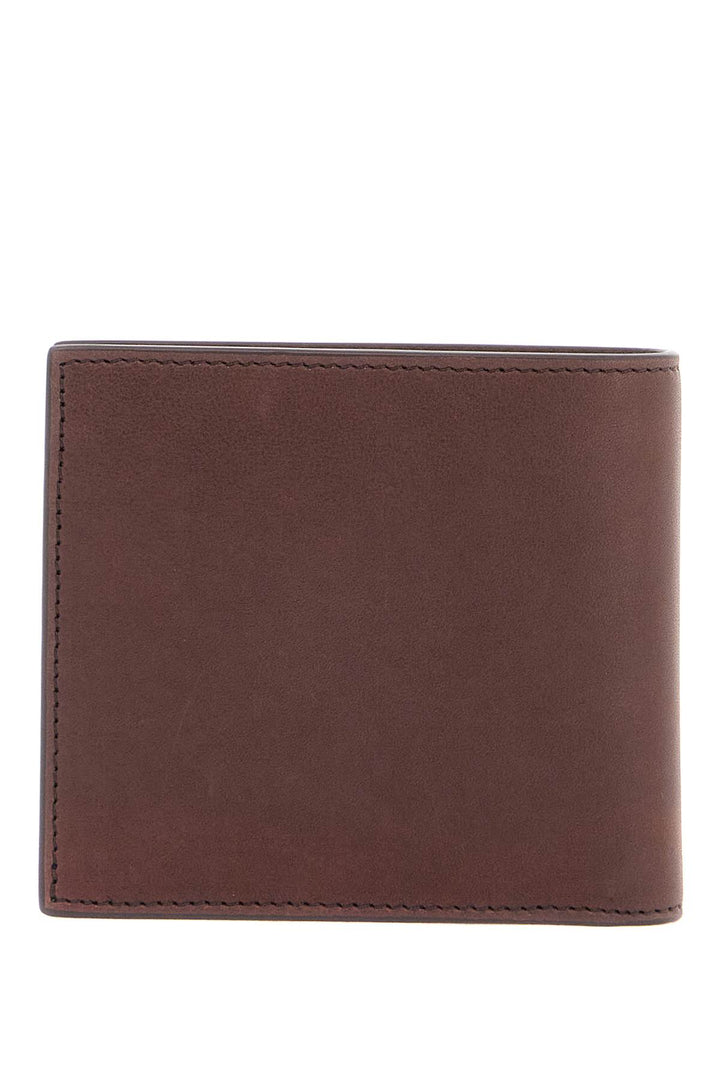 compact dark brown calfskin wallet with slots-2