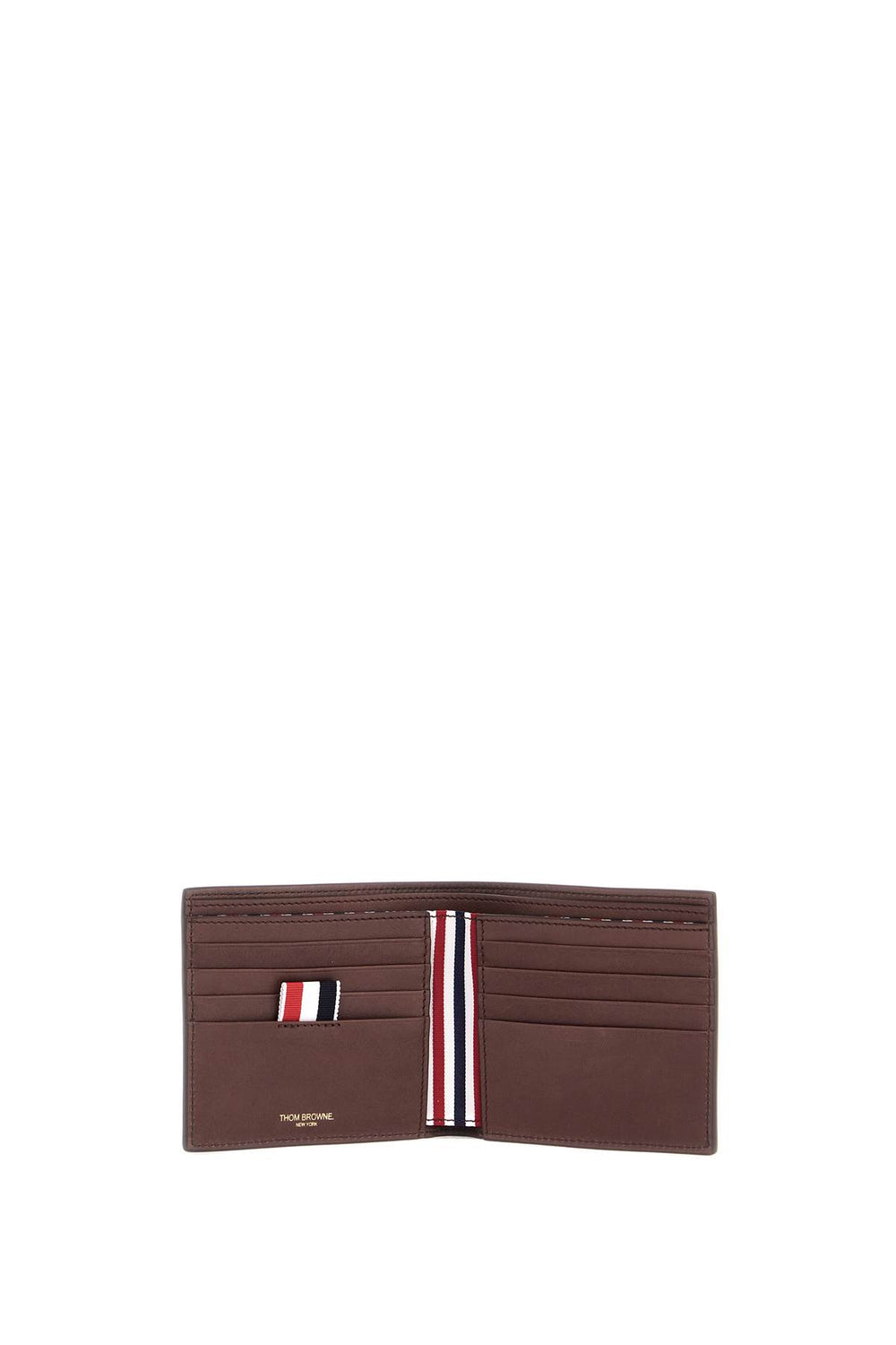 compact dark brown calfskin wallet with slots-1