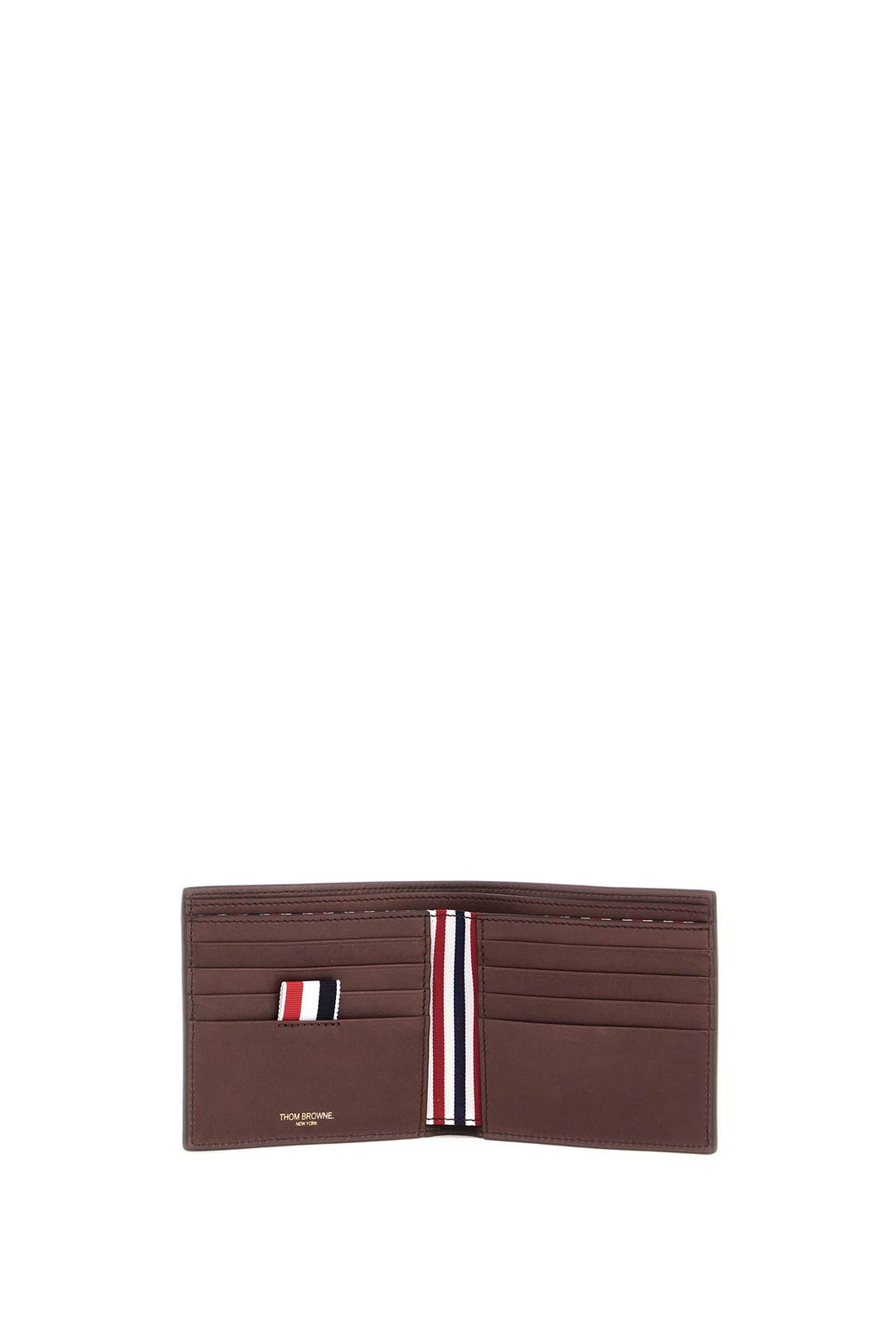 compact dark brown calfskin wallet with slots-1